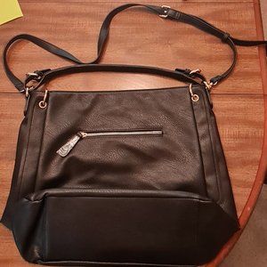 Urban Expressions Black Tote Bag NWOT Large Vegan Leather